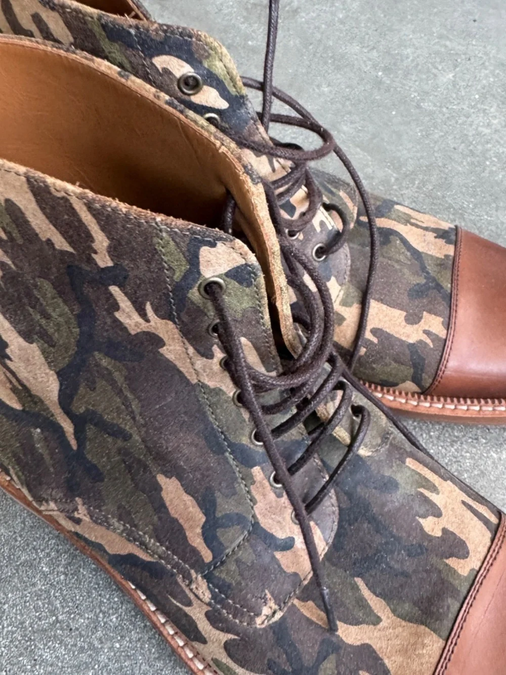 Camo Taft Jack Boots, Size 42